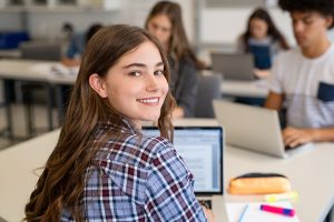 Student aan het voorbereiden op pabo taaltoets. 