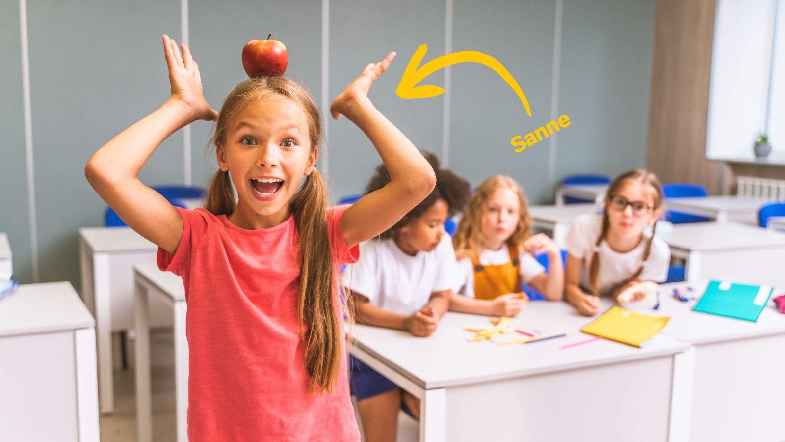 Meisje beweegt veel tijdens lessen door ADHD.